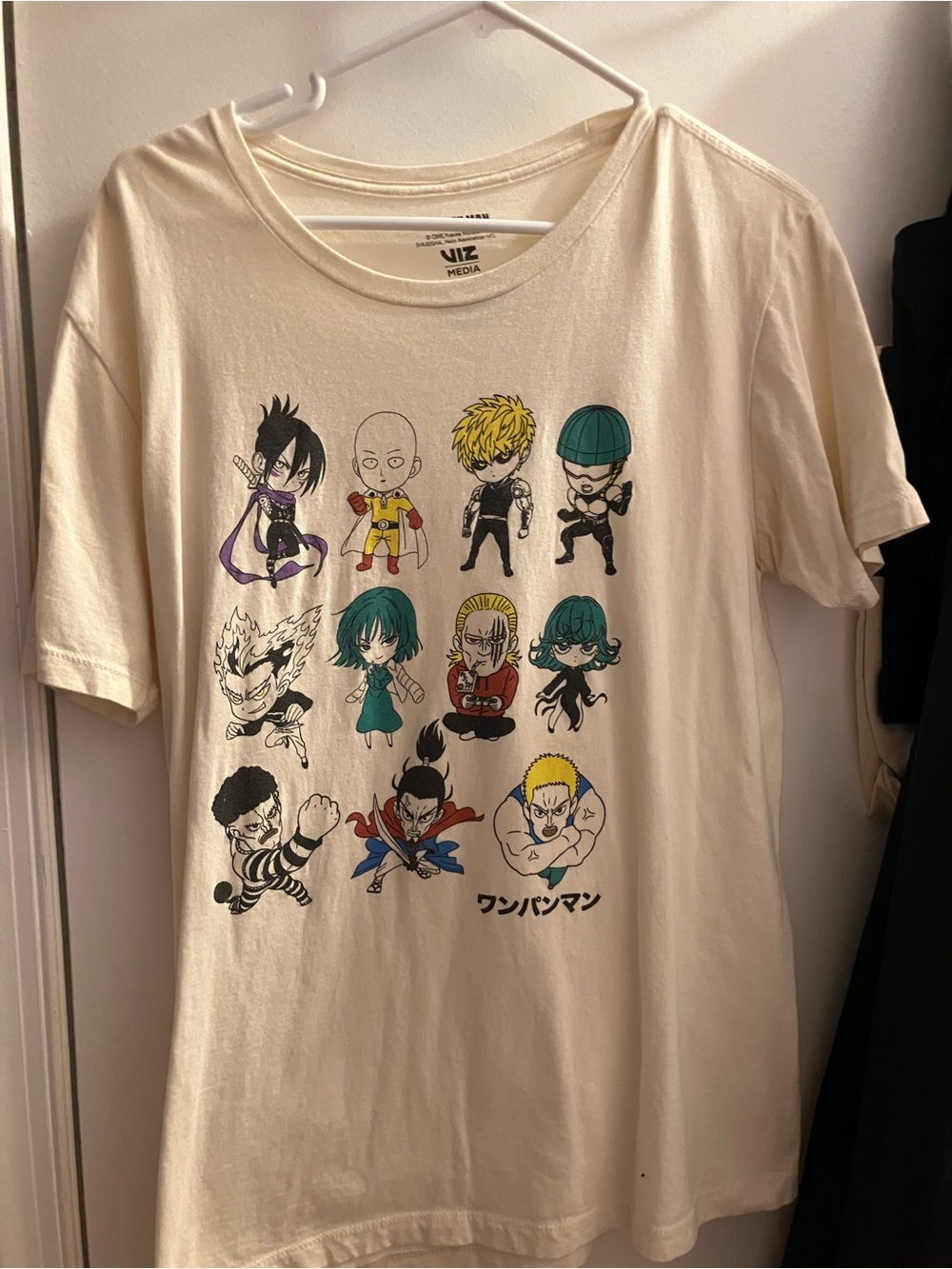 One Punch Man Chibi Graphic Tee - Cream